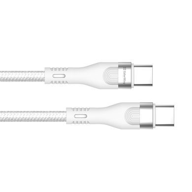 Кабель ColorWay USB Type-C + USB Type-C (M/M), 5.0 А, 1 м, White (CW-CBPDCC065-WT) [604174]