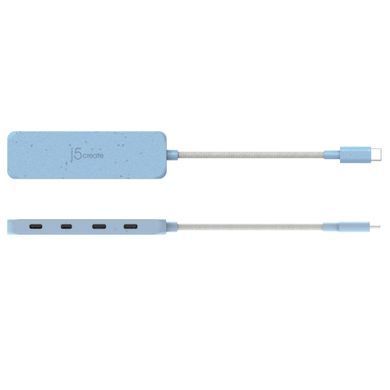 USB-хаб J5create 4 USB-C Cyan (JCH345EC-N) [618223]