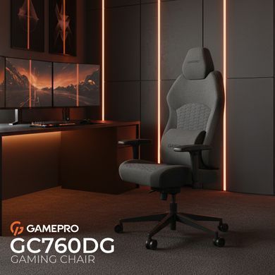 Крісло для геймерів GamePro Fabric Dark Gray (GC760DG) [617812]
