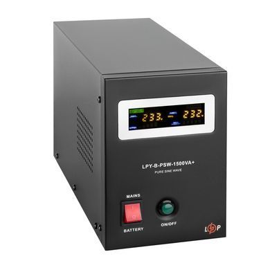 ДБЖ з правильною синусоїдою 24V LPY-B-PSW-1500VA+(1050Вт) 10A/15A (LP4130) [900022]
