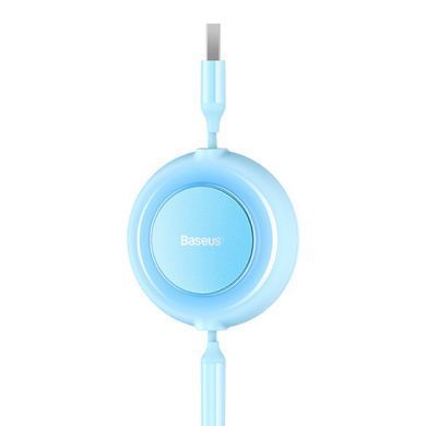 Кабель Baseus Bright Mirror 2 Series Retractable 3-in-1 Fast Charging Data Cable USB to M+L+C 3.5A 1.1m Sky Blue (CAMJ010017) [802628]