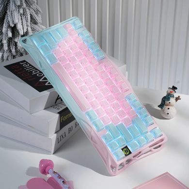 Клавіатура механічна GravaStar Mercury K1 Lite 80keys, GravaStar x BSUN Grey, BT/WL/USB, Lumen Rose (GSK1LITE_PM_PNK) [114417]