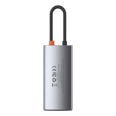 USB-хаб Baseus Metal Gleam Series 4-in-1 Multifunctional Type-C HUB Docking Station Gray（Type-C to HDMI*1+USB3.0*1+USB2.0*1+PD*1） (CAHUB-CY0G) [802767]