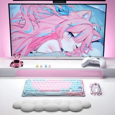Клавіатура механічна GravaStar Mercury K1 Lite 80keys, GravaStar x BSUN Grey, BT/WL/USB, Lumen Rose (GSK1LITE_PM_PNK) [114417]