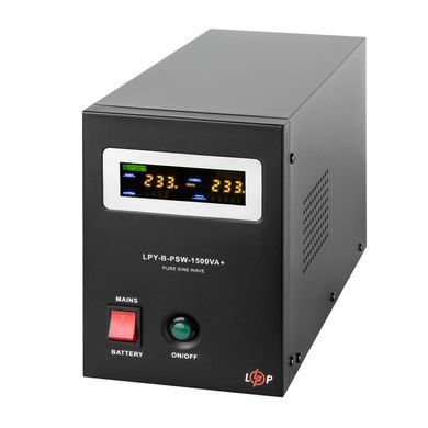ДБЖ з правильною синусоїдою 24V LPY-B-PSW-1500VA+(1050Вт) 10A/15A (LP4130) [900022]