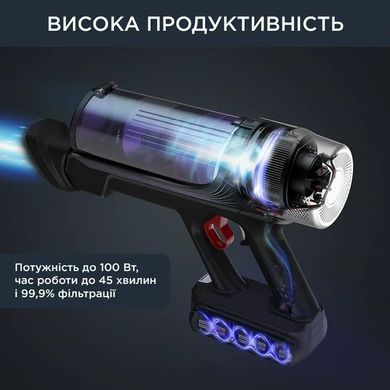 Пилосос Rowenta безпровідний X-Force 9.6 Allergy, 200Вт, конт пил -0.44л, автон. робота до 45хв, НЕРА, чорно-фіолетовий (RH2037WO) [12344]