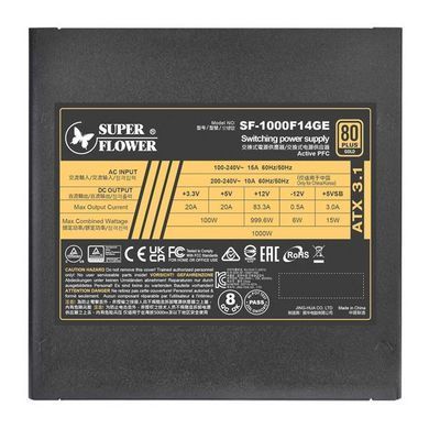 Блок живлення ATX3.1 1000W LEADEX III GOLD SUPER FLOWER (SF-1000F14GE) [503112]