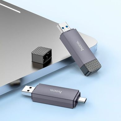 Кардрідер Hoco HB45 Spirit 2-in-1 USB-USB Type-C 3.0 Black (6942007620529) [614875]