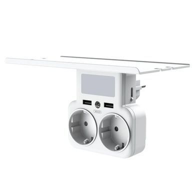 Мережевий зарядний пристрій XO WL09 (2 розетки 4000W; 2USB 2.4A) White (WL09.white) [603302]