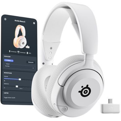 Ігрова гарнітура SteelSeries Arctis Nova 5 Wireless White MultiPlatform (61671) [401926]