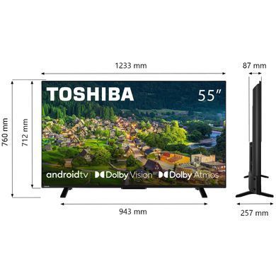 TV 55 Toshiba 4K UHD/LED/T2/Android 11/2 x 10W/Dolby Digital/HDMI/Wi-Fi/VESA 200 x 200 M4 (55UA2363DG) [402065]
