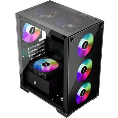 Корпус 1stPlayer Black 600W (X2-M-BK-4F1-PS-600FK-EU) [619620]