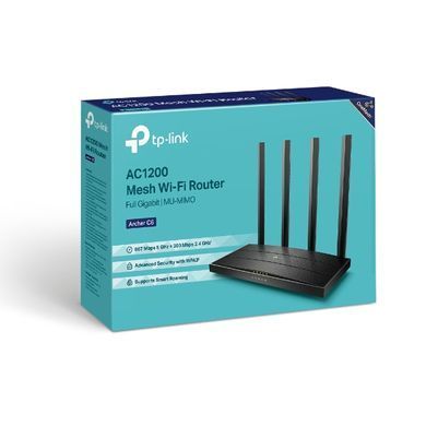 Маршрутизатор TP-Link Archer C6 V.4, AC1200 D/Band Wi-Fi R, 867Mbps at 5GHz+300Mbps at 2.4GHz,5x (Archer C6 V.4.) [41419]