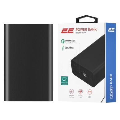 Акумулятор портативний літій-іонний Power Bank 2E 20000мА&middot;год, 65Вт, PD, QC, чорний (2E-PB2014PD-BLACK) [108444]
