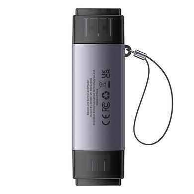 Кардрідер Baseus Lite Series USB-A & Type-C to SD/TF Card Reader Grey (WKQX060113) [806518]