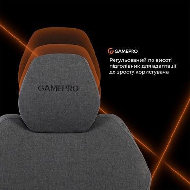 Крісло для геймерів GamePro Fabric Dark Gray (GC760DG) [617812]