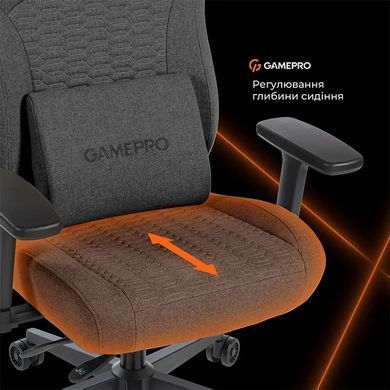 Крісло для геймерів GamePro Fabric Dark Gray (GC760DG) [617812]