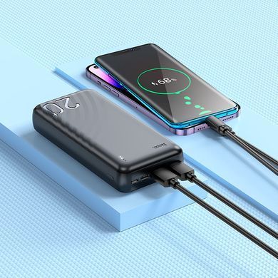 Зовнішній акумулятор HOCO J123A Element power bank(20000mAh) Black (6942007612067) [806285]