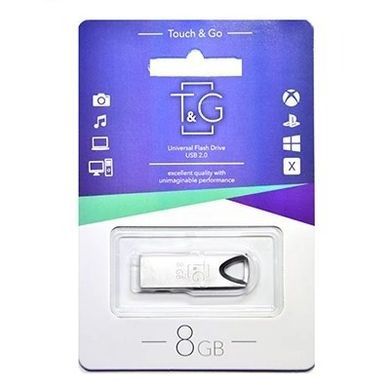 Флеш-накопичувач USB 8GB T&G 117 Metal Series Silver (TG117SL-8G) [614244]