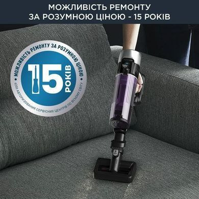 Пилосос Rowenta безпровідний X-Force 9.6 Allergy, 200Вт, конт пил -0.44л, автон. робота до 45хв, НЕРА, чорно-фіолетовий (RH2037WO) [12344]
