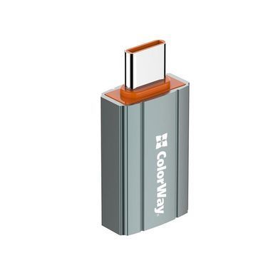 Адаптер Colorway USB - USB Type-C V 3.0 (F/M) Gray (CW-AD-AC) [603955]