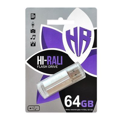 Флеш-накопичувач USB 64GB Hi-Rali Corsair Series Silver (HI-64GBCORSL) [607111]