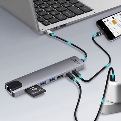 USB-хаб Media-Tech USB Type-C 8-в-1 (MT5046) [613990]