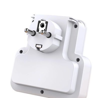 Мережевий зарядний пристрій XO WL09 (2 розетки 4000W; 2USB 2.4A) White (WL09.white) [603302]