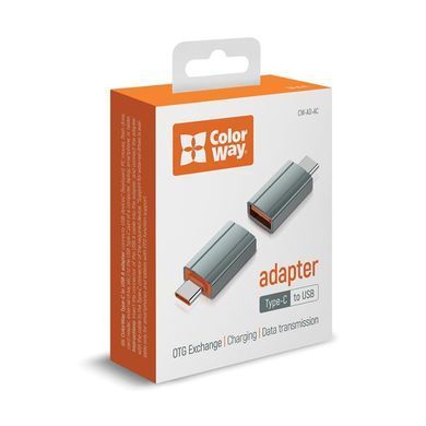 Адаптер Colorway USB - USB Type-C V 3.0 (F/M) Gray (CW-AD-AC) [603955]