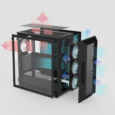 Корпус Zalman I3 Neo ARGB V2 без БЖ, 2xUSB3.0, 1x Type C, 4x120мм ARGB, VGA 400мм, LCS ready, TG Side Panel, ATX, чорний (I3NEOARGBV2BLACK) [112534]