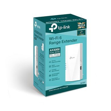 Розширювач покриття WiFi TP-LINK AX3000, 1хGE, MESH (RE700X) [110442]