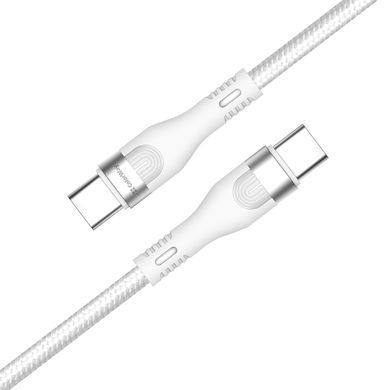 Кабель ColorWay USB Type-C + USB Type-C (M/M), 5.0 А, 1 м, White (CW-CBPDCC065-WT) [604174]