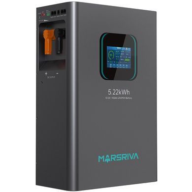 Акумуляторна батарея Marsriva LiFePO4, 51.2V/102Ah, 5.22KWH, настінний (MR-LFP48-100-WMD) [404145]