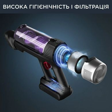 Пилосос Rowenta безпровідний X-Force 9.6 Allergy, 200Вт, конт пил -0.44л, автон. робота до 45хв, НЕРА, чорно-фіолетовий (RH2037WO) [12344]