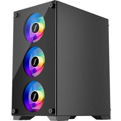 Корпус 1stPlayer Black 600W (X2-M-BK-4F1-PS-600FK-EU) [619620]