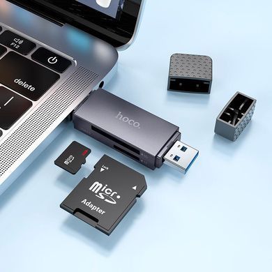 Кардрідер Hoco HB45 Spirit 2-in-1 USB-USB Type-C 3.0 Black (6942007620529) [614875]