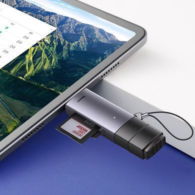 Кардрідер Baseus Lite Series USB-A & Type-C to SD/TF Card Reader Grey (WKQX060113) [806518]