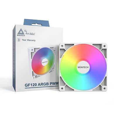 Корпусний вентилятор 120MM MONTECH (GF120 PWM WHITE) [501659]