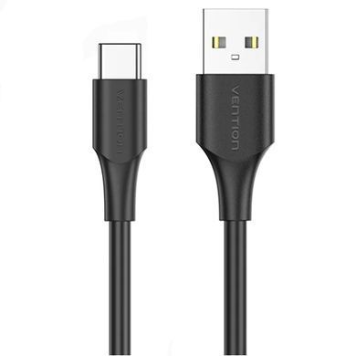 Кабель USB 2.0 AM-Type-C M, 3.0 м, 60W PVC чорний Vention (CTHBI) [404569]