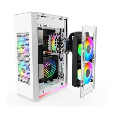 Корпус 1stPlayer UN1-3F2-W-WH White 750W (UN1-3F2-W-WH&PS-750SFX) [608677]