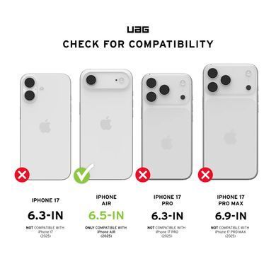 Чохол UAG для Phone 17 Air, Metropolis LT Magsafe, Kevlar Black (114520113940) [111078]