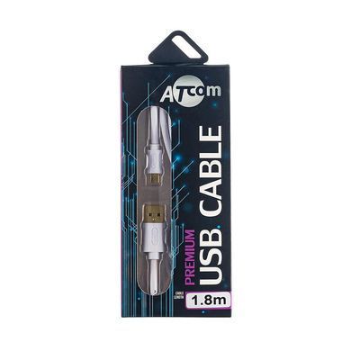 Кабель Atcom USB 2.0 AM/microUSB, 1.8м, білий (16122) [604458]