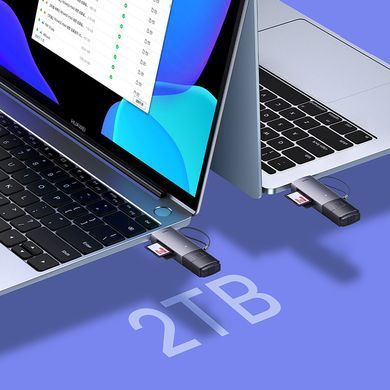 Кардрідер Baseus Lite Series USB-A & Type-C to SD/TF Card Reader Grey (WKQX060113) [806518]