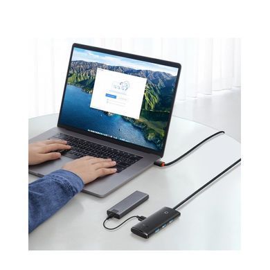 USB-хаб Baseus Lite Series 4-Port USB-A HUB Adapter (USB-A to USB 3.0*4 ) 1m Black (WKQX030101) [805454]