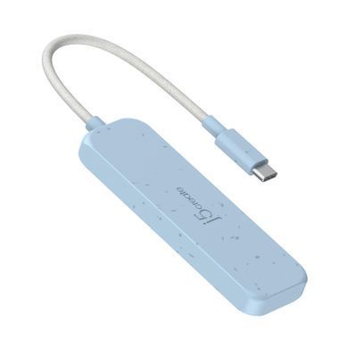 USB-хаб J5create 4 USB-C Cyan (JCH345EC-N) [618223]