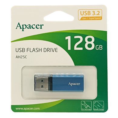 Флеш-накопичувач Apacer USB 3.2 Gen 1 AH25C 128GB Blue (AP128GAH25CU-1) [803067]