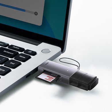Кардрідер Baseus Lite Series USB-A & Type-C to SD/TF Card Reader Grey (WKQX060113) [806518]