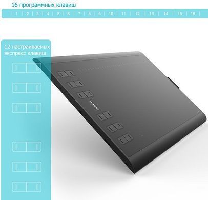Графічний планшет Huion New + рукавичка (1060PLUS) [610017]