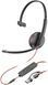 Гарнітура комп'ютерна моно On-ear Poly Blackwire 3215, USB-A, USB-C, 3.5 мм, всеспрямований, чорний (8X227AA) [107399], фото 1