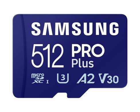 Карта пам`яті MicroSDXC 512GB UHS-I/U3 Class 10 Samsung Pro Plus + SD-адаптер (MB-MD512SA/EU) [616603]